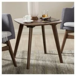 Coupon 🎁 Dahlia Mid - Century Modern End Table - "Walnut" Brown - Baxton Studio ✔️ -End And Side Tables shop unnamed file 4262
