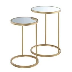 Brand new 🔥 Breighton Home Gold Coast Mirrored Nesting End Tables - Johar Furniture 🎉 -End And Side Tables shop unnamed file 4267