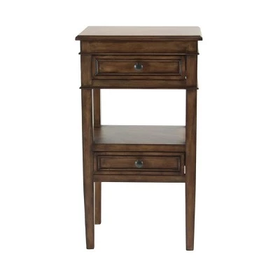Coupon π― Distressed Wooden Side Table with Drawers - Olivia & May Rustic Brown π 9 Coupon π― Distressed Wooden Side Table with Drawers - Olivia & May Rustic Brown π - Image 7