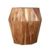 Hot Sale 🎉 21.5" Faceted Handcrafted Mango Wood Side End Table with Octagonal Top Brown - The Urban Port ✨ -End And Side Tables shop unnamed file 4318
