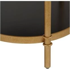 Best deal 🧨 55 Downing Street Modern Luxe Wood Round Accent Side End Table 18 3/4" Wide Black Gold 3-Tier for Spaces Living Room Home House 👍 -End And Side Tables shop unnamed file 4342