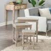 Promo 🎁 Olivia & May Set of 3 Carved Accent Tables with Distressed Finish Gray - Olivia & May ❤️ -End And Side Tables shop unnamed file 435