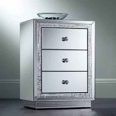 Best reviews of π₯ Studio 55D Modern Beaded Mirrored Rectangular Accent Side End Table 19" x 13 3/4" with Drawer Silver Living Room Bedroom Bedside π 3 Best reviews of π₯ Studio 55D Modern Beaded Mirrored Rectangular Accent Side End Table 19" x 13 3/4" with Drawer Silver Living Room Bedroom Bedside π