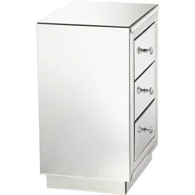 Best reviews of π₯ Studio 55D Modern Beaded Mirrored Rectangular Accent Side End Table 19" x 13 3/4" with Drawer Silver Living Room Bedroom Bedside π 8 Best reviews of π₯ Studio 55D Modern Beaded Mirrored Rectangular Accent Side End Table 19" x 13 3/4" with Drawer Silver Living Room Bedroom Bedside π - Image 6