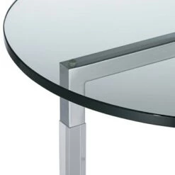 Cheap 🌟 Studio 55D Modern Acrylic Chrome Round Accent Side End Table 22" Wide Clear Silver Tempered Glass Top for Living Room Home House 🌟 -End And Side Tables shop unnamed file 4368