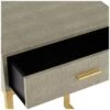 Best Sale ❤️ 55 Downing Street Modern Gold Rectangular Accent Side End Table 14" x 16" with Drawer Gray Wood Tabletop for Living Room Home 😍 -End And Side Tables shop unnamed file 4395