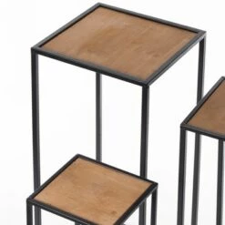Brand new 💯 Vintiquewise Modern Nesting Display Tables Square Accent Side End Table, Set of 3 🔥 -End And Side Tables shop unnamed file 4405