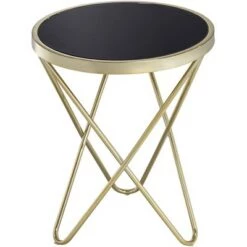 Cheapest 🧨 55 Downing Street Modern Gold Round Accent Side End Table 17 1/2" Wide Painted Black Glass Top Hairpin Base for Living Room Home 🎁 -End And Side Tables shop unnamed file 4410