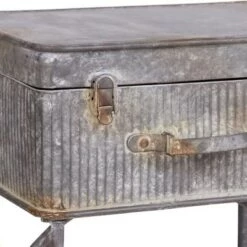 New 🎉 Foreside Home & Garden Distressed Metal Suitcase Side/End Table - Foreside Home and Garden 🌟 -End And Side Tables shop unnamed file 4413