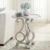 Best reviews of 💯 Crestview Collection Traditional Wood Round Accent Side End Table 26" Wide Silver Scalloped Tabletop for Living Room Home House 💯 -End And Side Tables shop unnamed file 4415