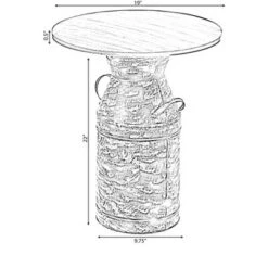 Coupon ✔️ Vintiquewise Antique Rustic Round Milk Can Side Table Farmhouse Milk Jug End Table ✔️ -End And Side Tables shop unnamed file 4443
