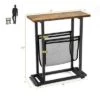 Buy 🔥 Costway 2PCS Industrial End Side Table Nightstand with Mesh Holder Rustic Brown ⌛ -End And Side Tables shop unnamed file 4450