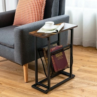 Buy π₯ Costway 2PCS Industrial End Side Table Nightstand with Mesh Holder Rustic Brown β 5 Buy π₯ Costway 2PCS Industrial End Side Table Nightstand with Mesh Holder Rustic Brown β - Image 3