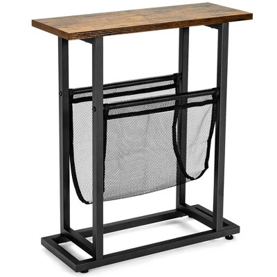 Buy π₯ Costway 2PCS Industrial End Side Table Nightstand with Mesh Holder Rustic Brown β 11 Buy π₯ Costway 2PCS Industrial End Side Table Nightstand with Mesh Holder Rustic Brown β - Image 9