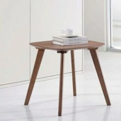 Flash Sale ⌛ Emerald Home Wallace & Bay Simplicity 19.75 Inch Walnut Scandinavian Style Square Accent Side End Table with Curved Top and Round Slanted Legs (2 Pack) 🎉 -End And Side Tables shop unnamed file 4461