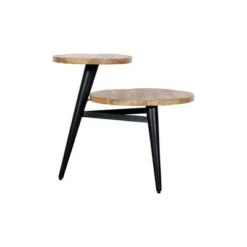 Best Pirce 💯 Wooden Sofa End Side Accent Table with Splayed Metal Legs Brown - Benzara 😀