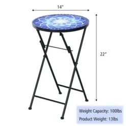 Cheapest 😉 Costway Folding Mosaic Side Table Accent Table Bistro End Table ⌛ -End And Side Tables shop unnamed file 4498