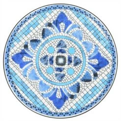Best reviews of 🤩 Costway Mosaic Side Table Accent Table Round Balcony Bistro End Table OrangeBlueNavy 😀 -End And Side Tables shop unnamed file 4521