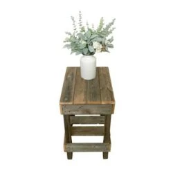 Best Sale ✔️ del Hutson Designs Reclaimed Solid Wood Farmhouse Slim Side Table ✔️