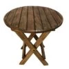 Best Sale 👏 Wooden Round Folding Chair Side End Table with Planked Top Brown - The Urban Port 👍 -End And Side Tables shop unnamed file 4532