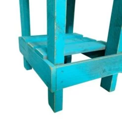 Discount ⌛ del Hutson Designs 100 Percent Reclaimed Solid Wood Rustic Contemporary Country Farmhouse Slim Side End Table for Living Room or Bedroom, Turquoise 💯 -End And Side Tables shop unnamed file 4539