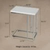 Best Pirce ✨ Sofa Side Table - C Shaped End Table - Modern Contemporary Style Laptop Tray or Compact Nightstand - Space Saving Furniture by Hastings Home (White) 😀 -End And Side Tables shop unnamed file 4541