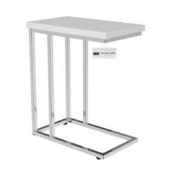 Best Pirce ✨ Sofa Side Table - C Shaped End Table - Modern Contemporary Style Laptop Tray or Compact Nightstand - Space Saving Furniture by Hastings Home (White) 😀 -End And Side Tables shop unnamed file 4546