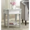 Coupon ⌛ 55 Downing Street Traditional Wood Square Accent Side End Table 20" Wide with Shelf Silver Mirrored Tabletop for Living Room House 🛒 -End And Side Tables shop unnamed file 4556