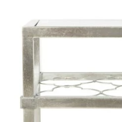 New 👍 Hanzel Glass Side Table Silver Leaf - Safavieh 🥰 -End And Side Tables shop unnamed file 4564