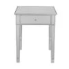 Best deal 😀 Meiyi Furniture SEI Furniture Mirage Mirrored Tall End Side Accent Table with 1 Drawer and Faux Crystal Knob for Living Room, Hall, or Entryway, Metallic 👏 -End And Side Tables shop unnamed file 4566