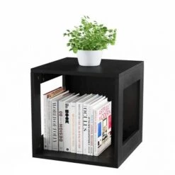 Best reviews of 🥰 Hastings Home Stackable Modular Cube End Table With Open Sides - 15.75" x 15.75", Black 😀