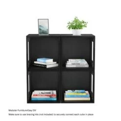 Best reviews of 🥰 Hastings Home Stackable Modular Cube End Table With Open Sides - 15.75" x 15.75", Black 😀 -End And Side Tables shop unnamed file 4575