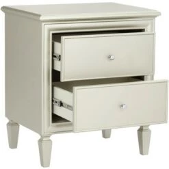 Budget ⌛ 55 Downing Street Modern Wood Rectangular Accent Side End Table 24" x 17 1/2" with Drawer Champagne Silver for Living Room House 🛒 -End And Side Tables shop unnamed file 4581