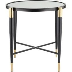Budget 🥰 Studio 55D Modern Metal Round Accent Side End Table 25" Wide Matte Black Gold Marbleized Glass Tabletop for Living Room Bedroom ✔️ -End And Side Tables shop unnamed file 4595