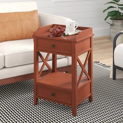 Top 10 β 2 Drawer X Side End Table - HomeFare Clay π 3 Top 10 β 2 Drawer X Side End Table - HomeFare Clay π