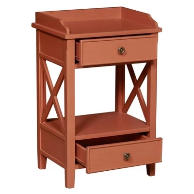 Top 10 β 2 Drawer X Side End Table - HomeFare Clay π 6 Top 10 β 2 Drawer X Side End Table - HomeFare Clay π - Image 4