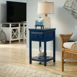Coupon 🛒 Cottage Road Side Table - Indigo Blue - Sauder 🛒 -End And Side Tables shop unnamed file 4652