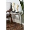 Deals 🛒 Olivia & May Contemporary Agate Tripod Side Table Silver - Olivia & May 😉 -End And Side Tables shop unnamed file 4660