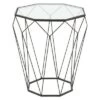Brand new 🤩 Metal and Glass Octagonal Side Table Dark Gray - Olivia & May 😉 -End And Side Tables shop unnamed file 4674