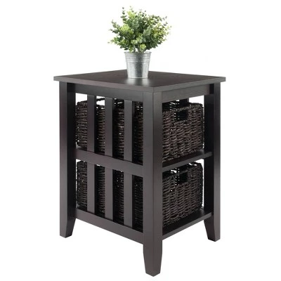 Best Sale β€οΈ Morris Side Table with Baskets Espresso/Chocolate - Winsome π 7 Best Sale β€οΈ Morris Side Table with Baskets Espresso/Chocolate - Winsome π - Image 5