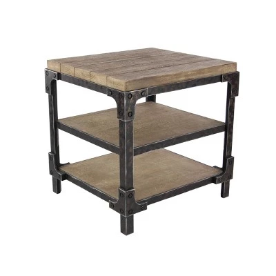 Cheap π Olivia & May Industrial 3 Tier Side Table Brown - Olivia & May π 4 Cheap π Olivia & May Industrial 3 Tier Side Table Brown - Olivia & May π - Image 2