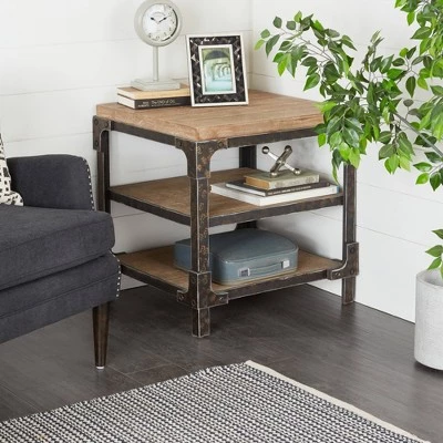 Cheap π Olivia & May Industrial 3 Tier Side Table Brown - Olivia & May π 7 Cheap π Olivia & May Industrial 3 Tier Side Table Brown - Olivia & May π - Image 5
