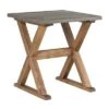 Best Pirce ⌛ Xavier Farmhouse Trestle Leg Distressed Side Table - Saracina Home Gray/brown 🔥 -End And Side Tables shop unnamed file 4736