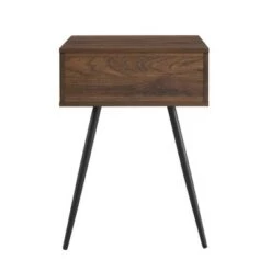 Budget 🔔 Mid-Century Modern Fluted Drawer Side Table - Saracina Home Solid White/dark Walnut 👏 -End And Side Tables shop unnamed file 4747