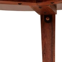 Hot Sale ⭐ 20" Round Metal Top Side End Table with Tapered Legs Brown/Black - The Urban Port 👏 -End And Side Tables shop unnamed file 4755
