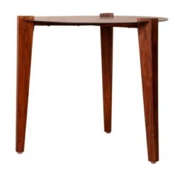 Hot Sale ⭐ 20" Round Metal Top Side End Table with Tapered Legs Brown/Black - The Urban Port 👏 -End And Side Tables shop unnamed file 4756