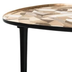 Coupon 🥰 Hera Oval Side Table - Taupe / Black - Safavieh ⌛ -End And Side Tables shop unnamed file 4761