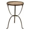 Buy 🎉 Rustic Iron and Natural Wood Frame Round Side Table Brown - Olivia & May 😀 -End And Side Tables shop unnamed file 4763