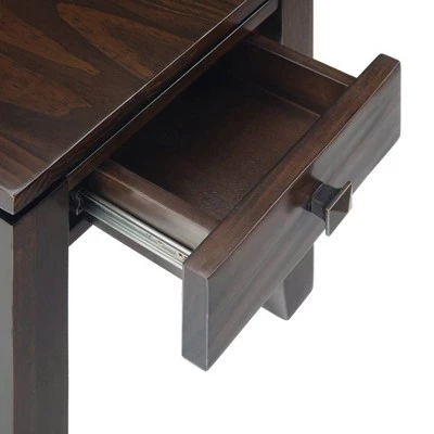 Budget π 14" Essex Narrow Side Table Mahogany Brown - WyndenHall π 4 Budget π 14" Essex Narrow Side Table Mahogany Brown - WyndenHall π - Image 2