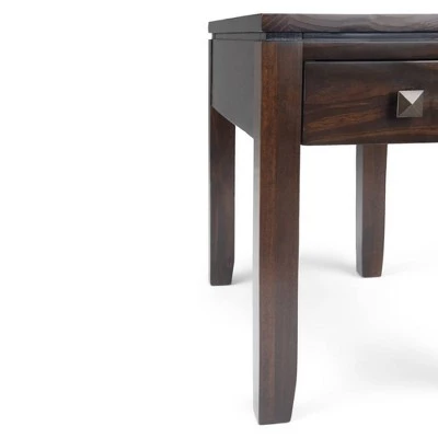 Budget π 14" Essex Narrow Side Table Mahogany Brown - WyndenHall π 7 Budget π 14" Essex Narrow Side Table Mahogany Brown - WyndenHall π - Image 5